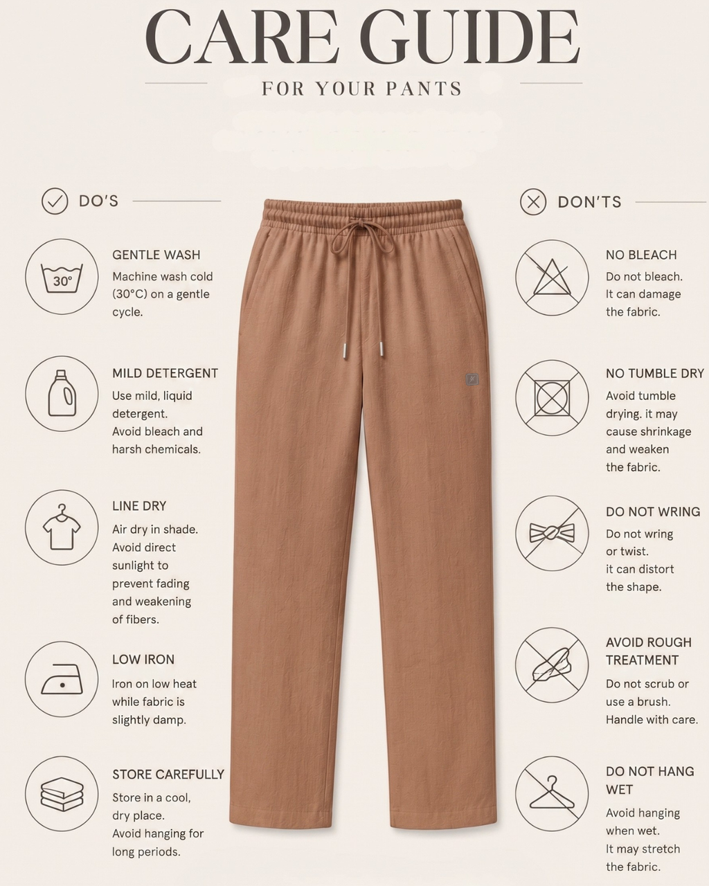 Linen Look Straight Fit Pants white