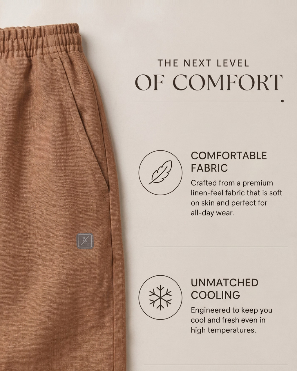 Linen Look Straight Fit Pants white