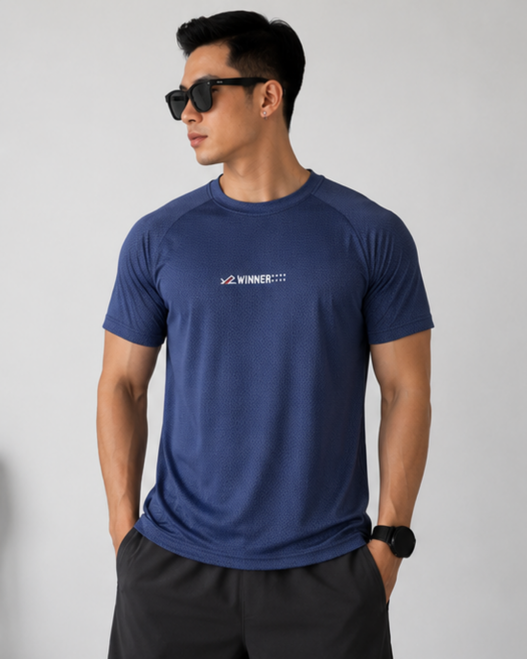 Men's Sports Cord Set – Winner | Navy Blue & Black