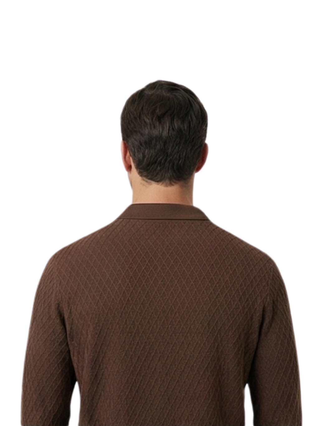 Textured Polo: Mocha Brown