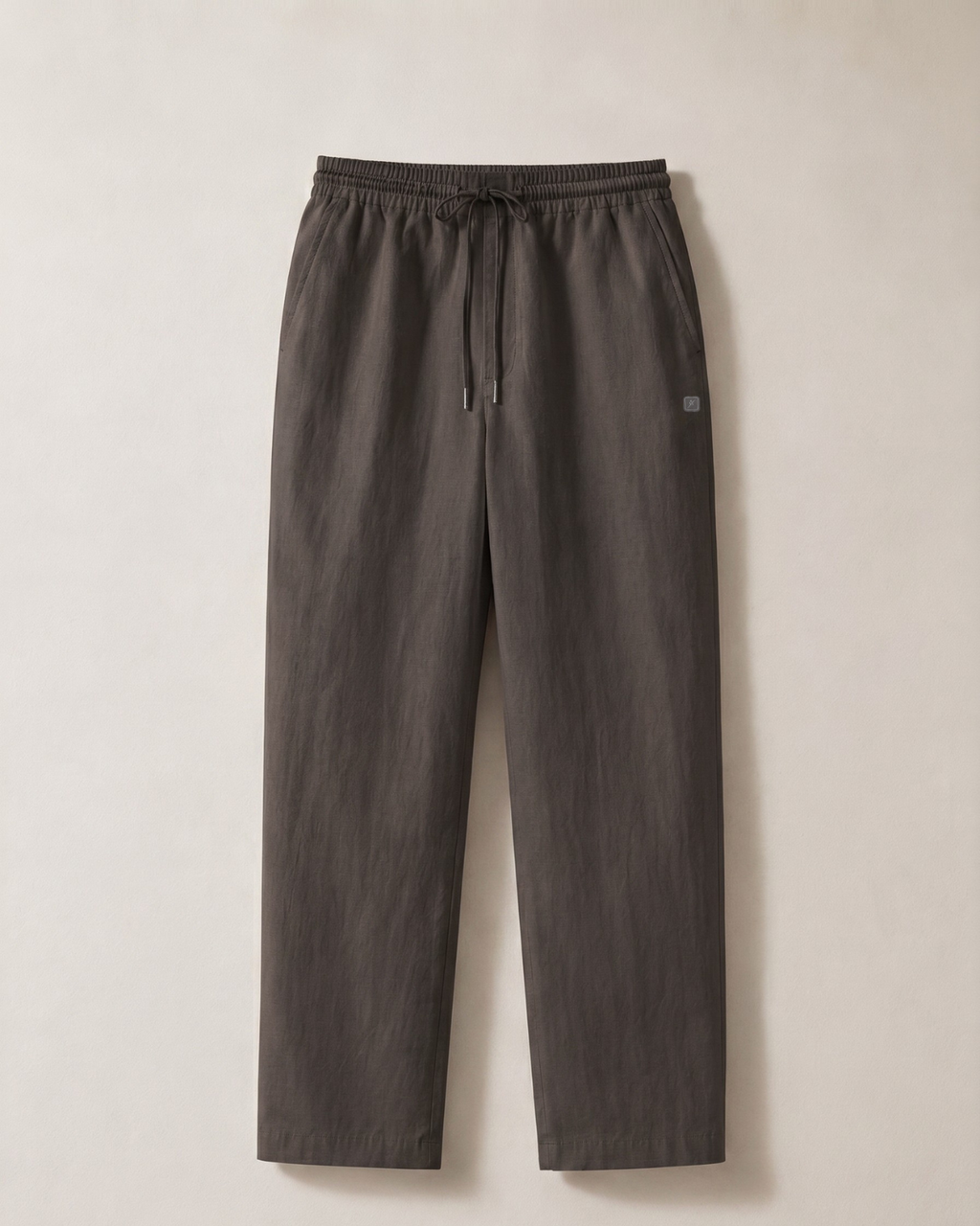 Linen Look Straight Fit Pants white