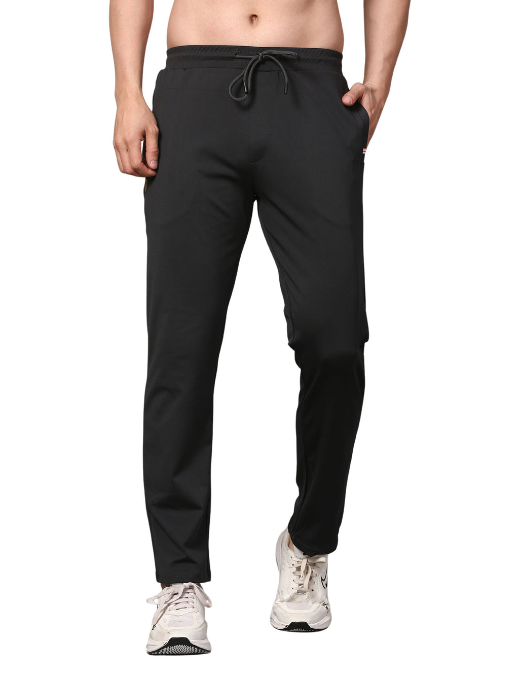 Men's Track Pants Joggers Zipper Gen Z Casual, Sports Gym Activities Dark Grey