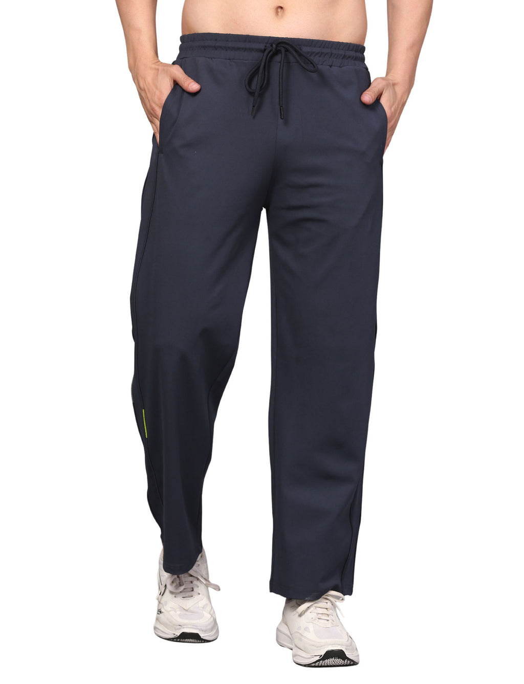 Men's Track Pants Solid Slim Fit Joggers for Man, Boy & Gen Z Drawsting Navy