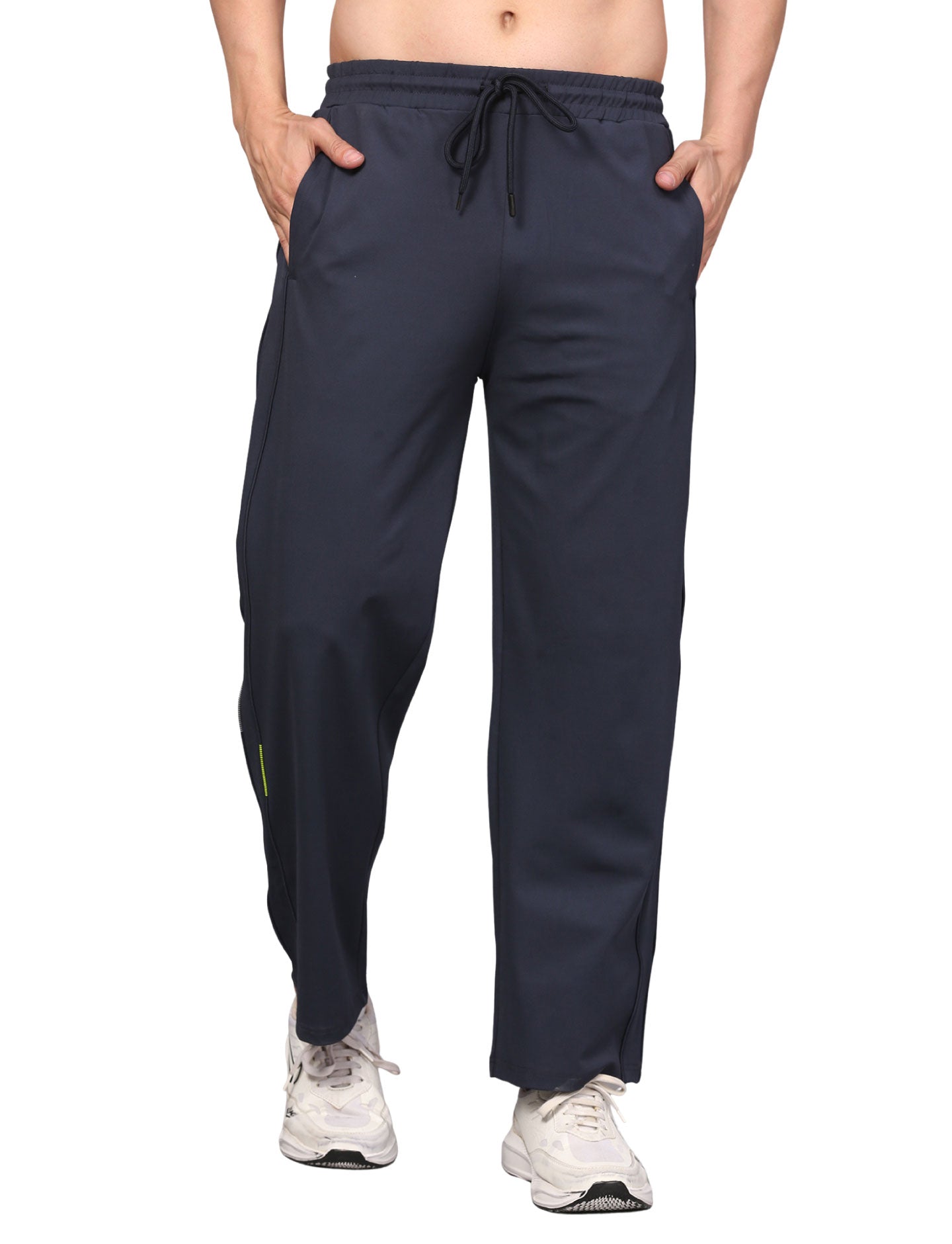 Men's Track Pants Solid Slim Fit Joggers for Man, Boy & Gen Z Drawsting Navy