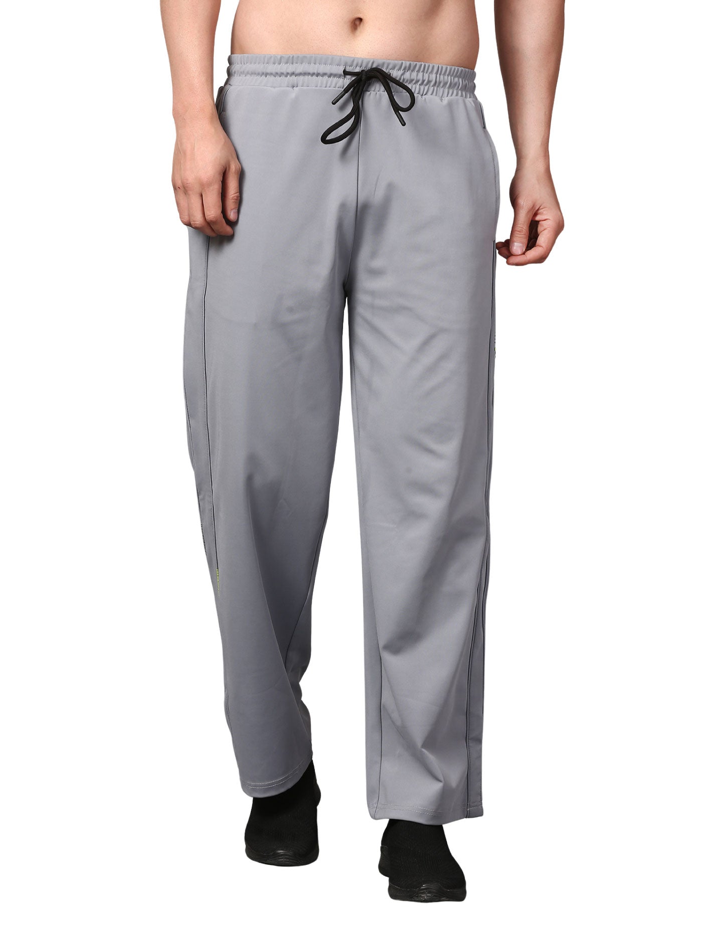 Men's Track Pants Solid Slim Fit Grey