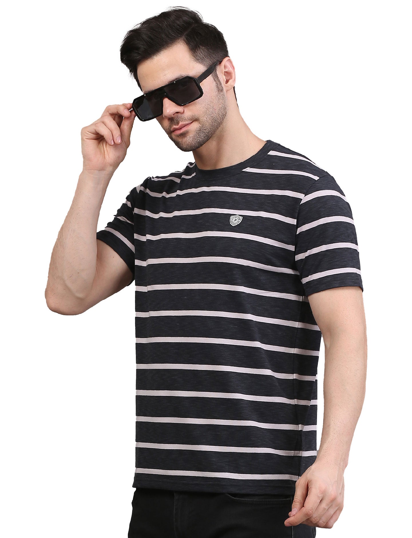 Men's Striped Crew Neck T-Shirt