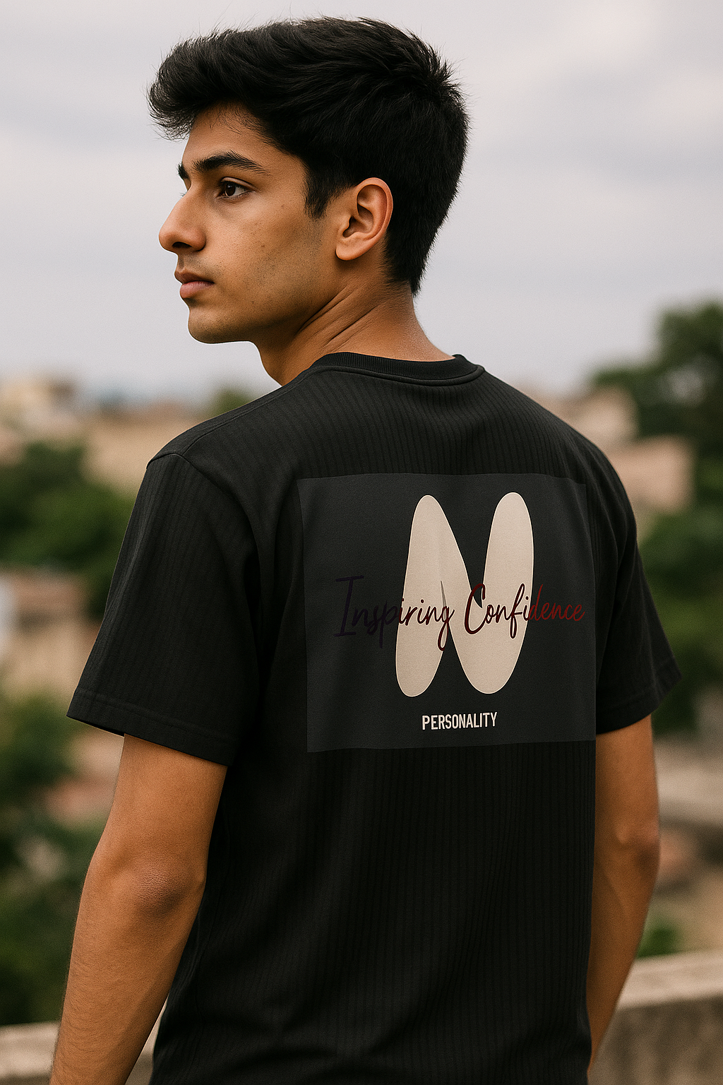 Minimalist Black Oversized Graphic Tee - Unisex