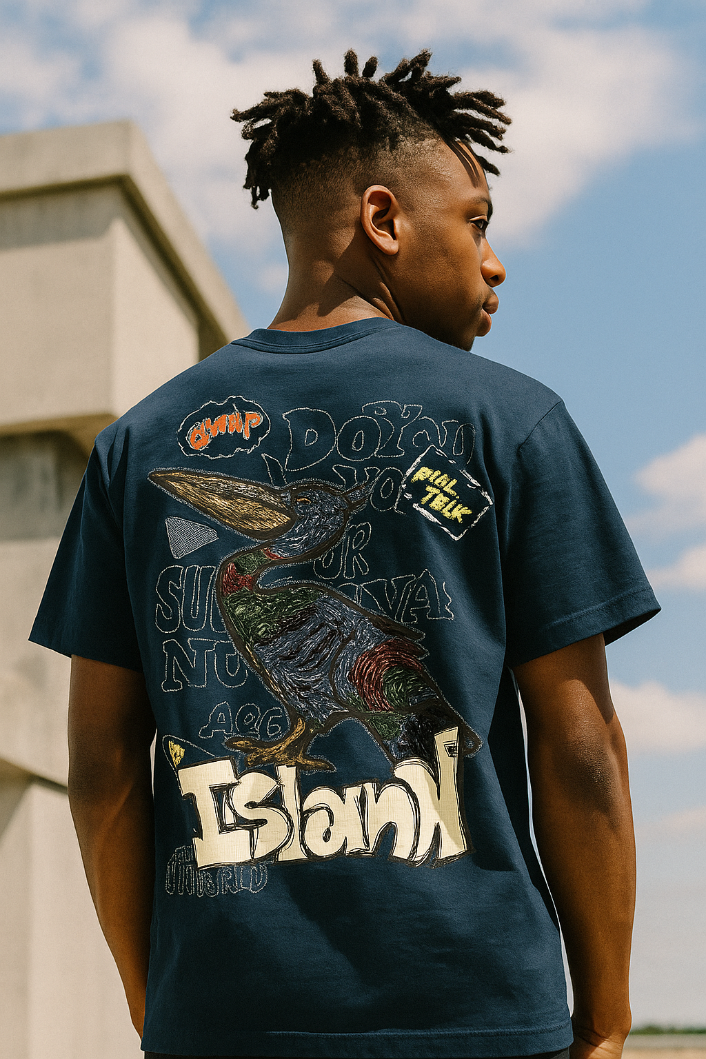 Abstract Black Oversized Graphic Tee - Unisex