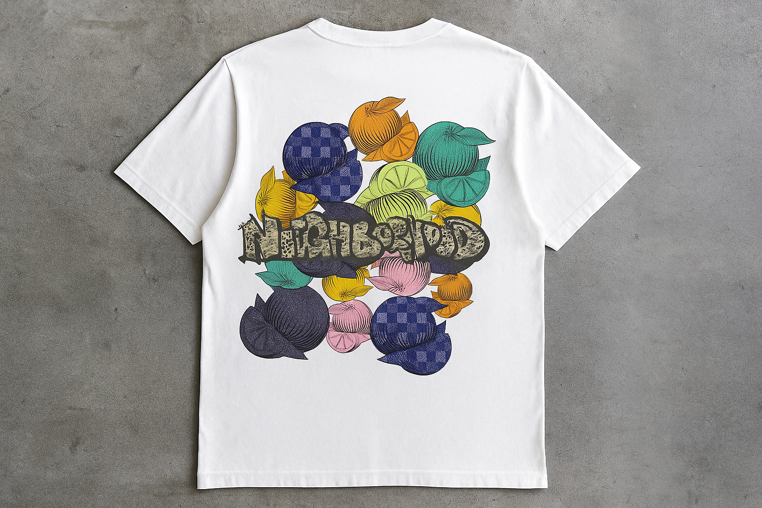 White Colorful Oversized Graphic Tee - Unisex