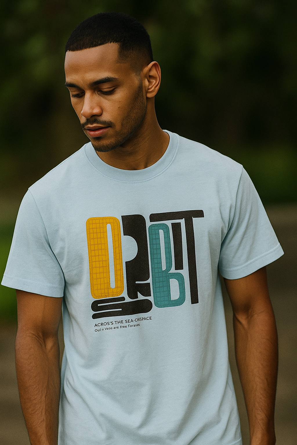 Sky Blue Oversized Graphic Tee - Unisex