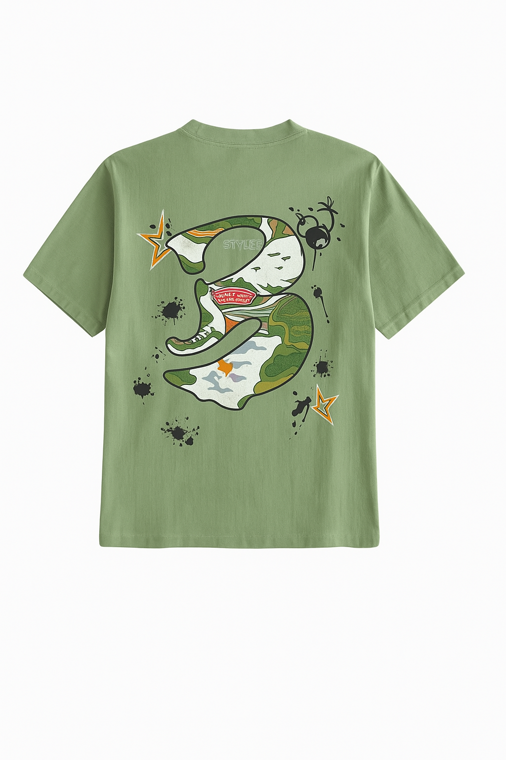 90's Aesthetic Sage Green Oversized Graphic Tee - Unisex