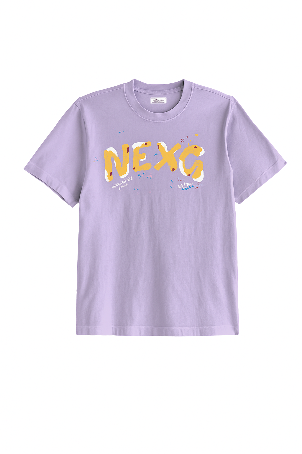 Lavender Playful Oversized Graphic Tee - Unisex
