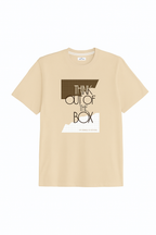 Beige Oversized Graphic Tee - Unisex