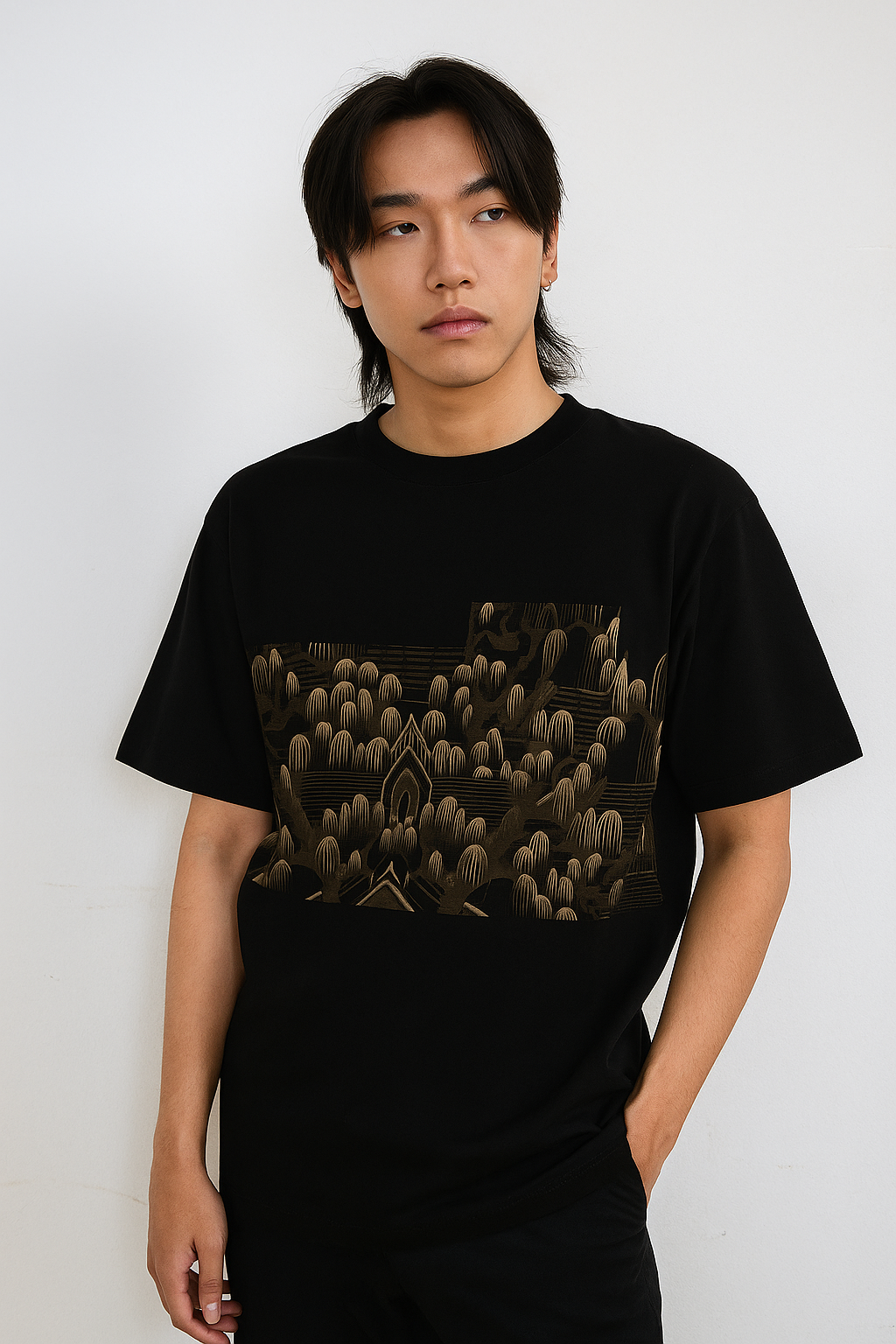 Black Vintage Aesthetic Oversized Graphic Tee - Unisex