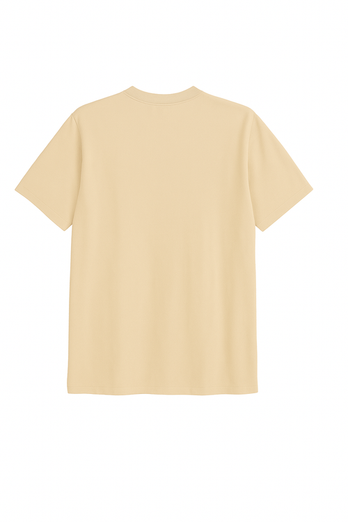 Beige Oversized Graphic Tee - Unisex