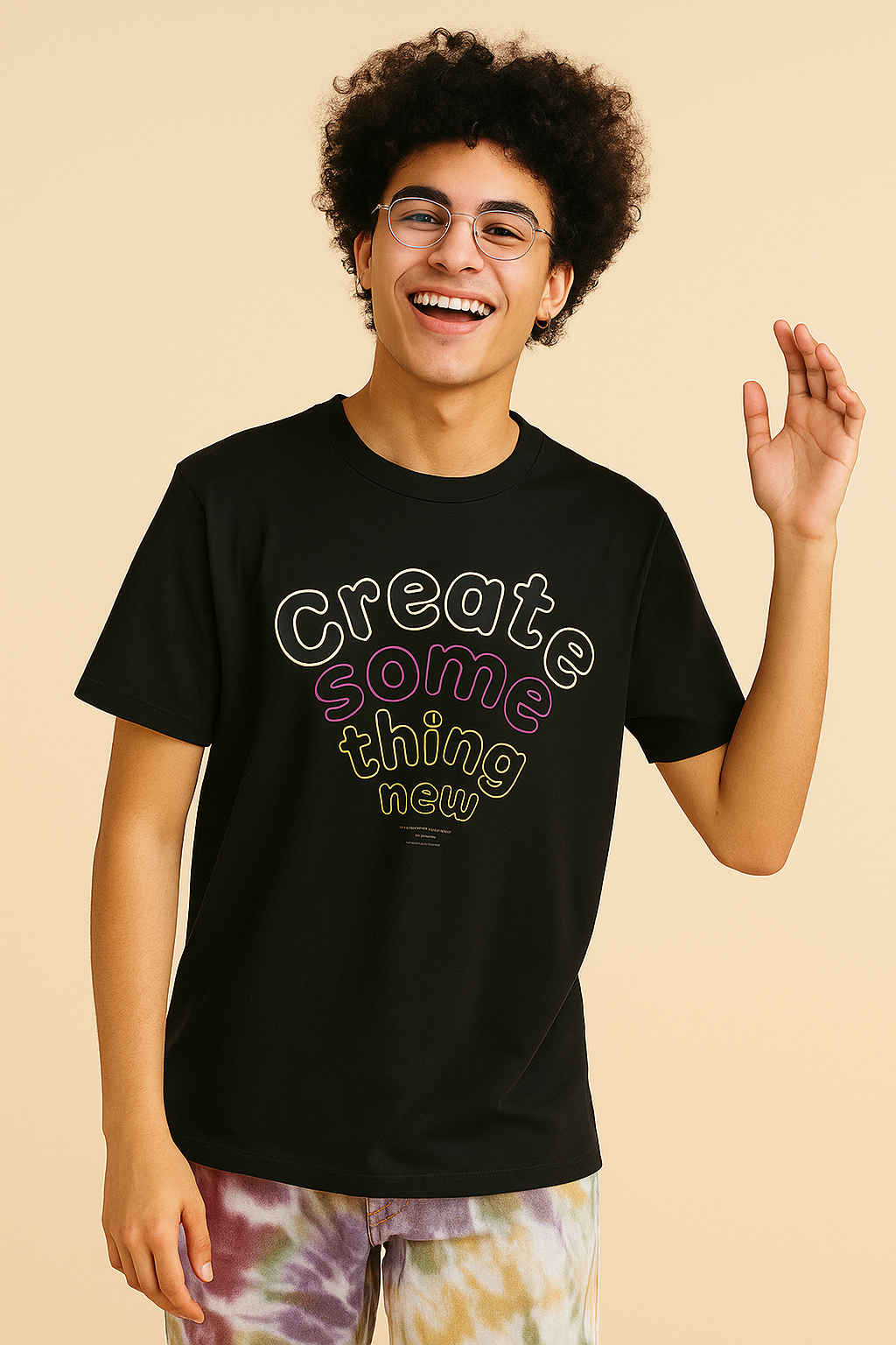 Black Oversized Graphic Tee - Unisex