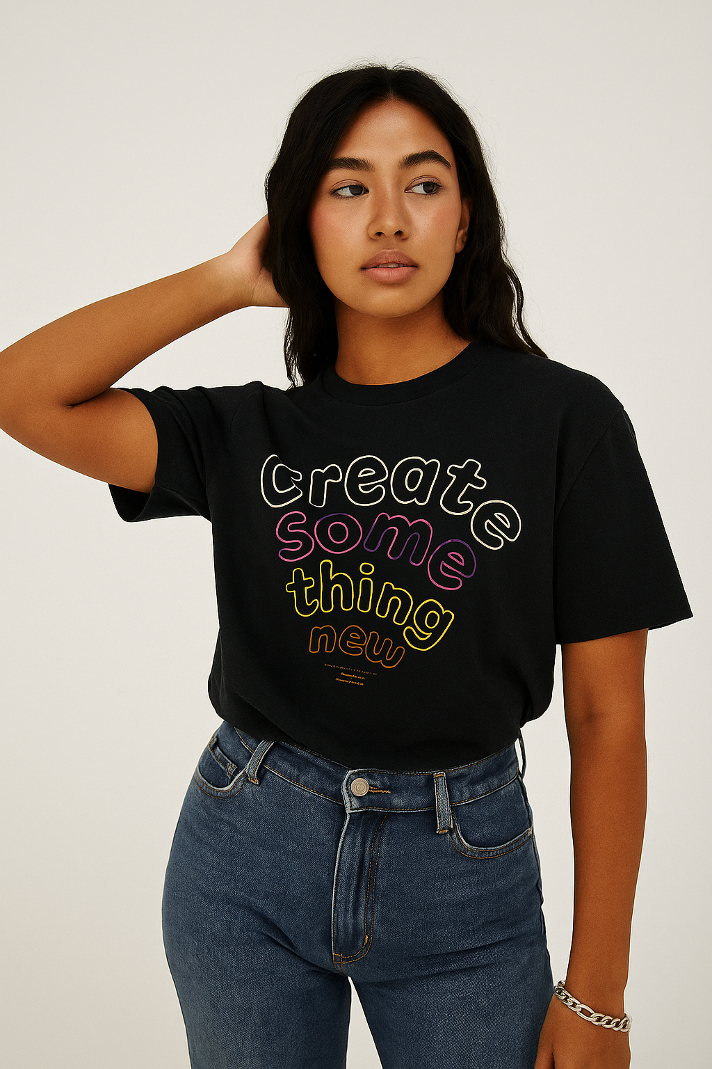 Black Oversized Graphic Tee - Unisex