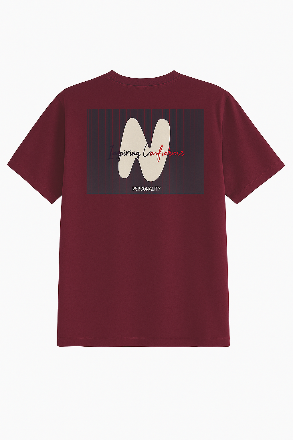 Minimalist Black Plum Oversized Graphic Tee - Unisex