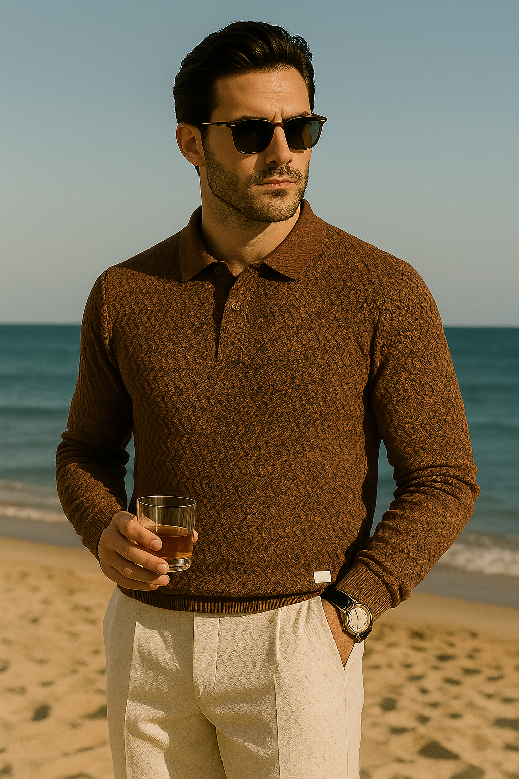 Textured Vintage Polo