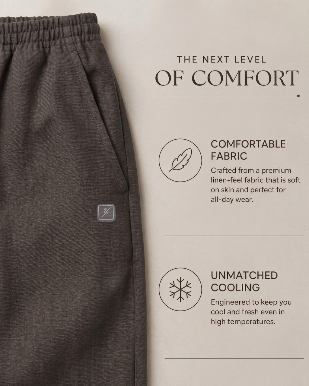 Linen Look Straight Fit Pants white