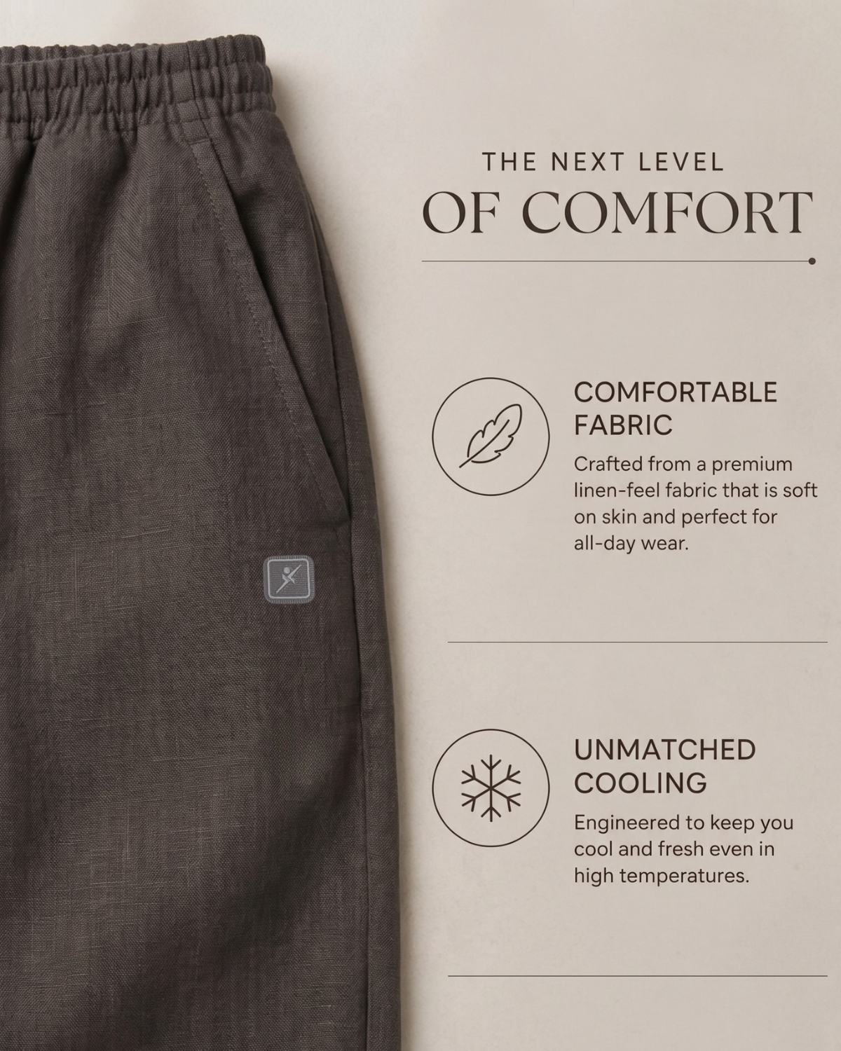 Linen Look Straight Fit Pants white