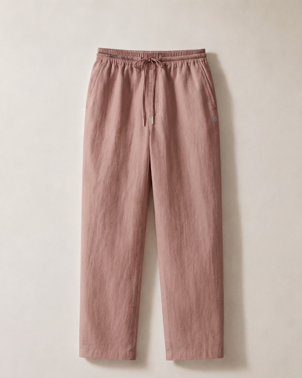 Linen Look Straight Fit Pants white