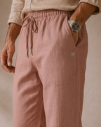 Linen Look Straight Fit Pants white