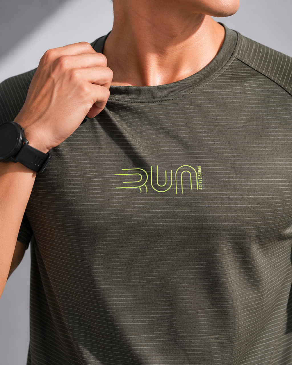 Men's Sports Co-ord Set – RUN Active Squad | Olive Green & Khaki