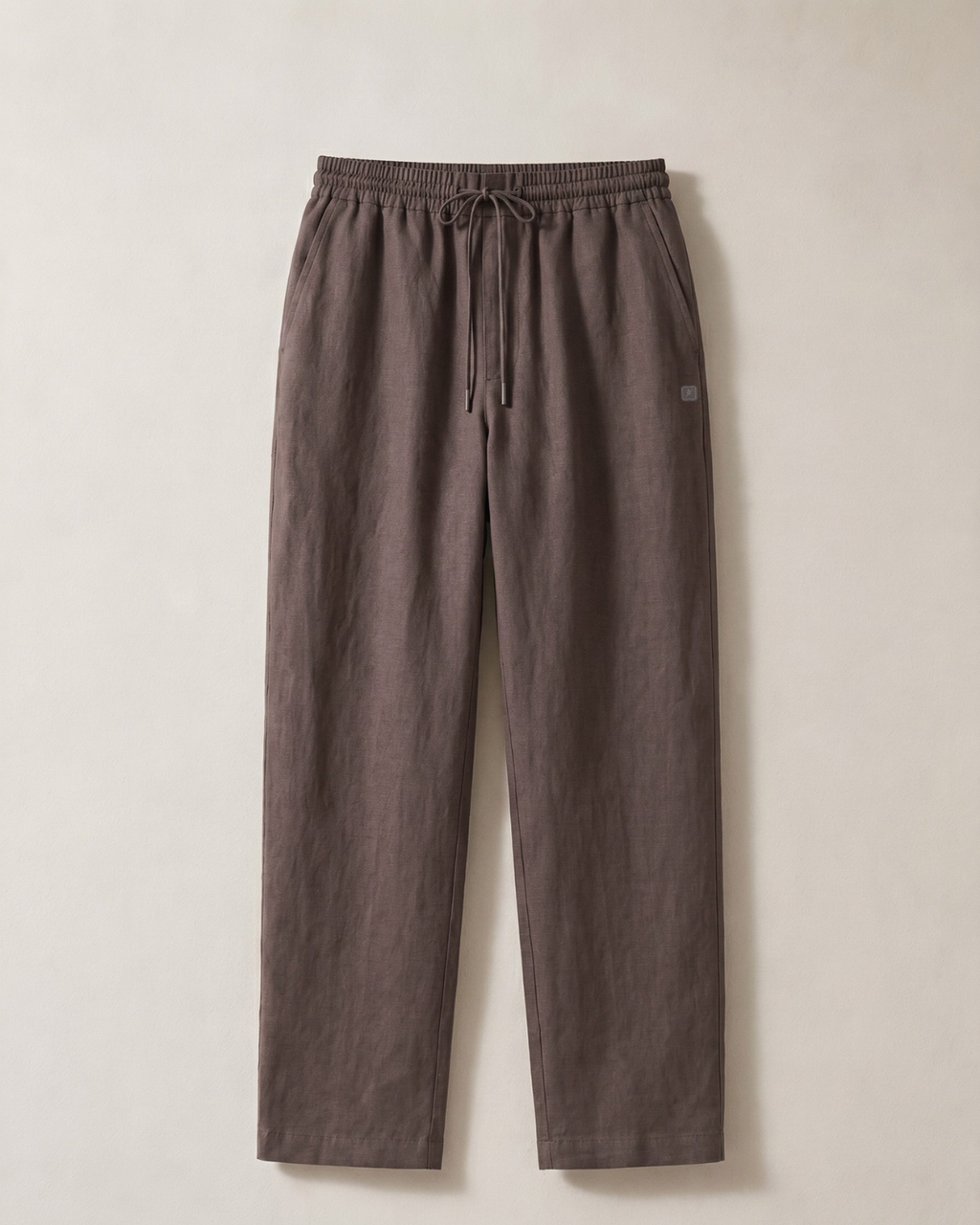 Linen Look Straight Fit Pants white