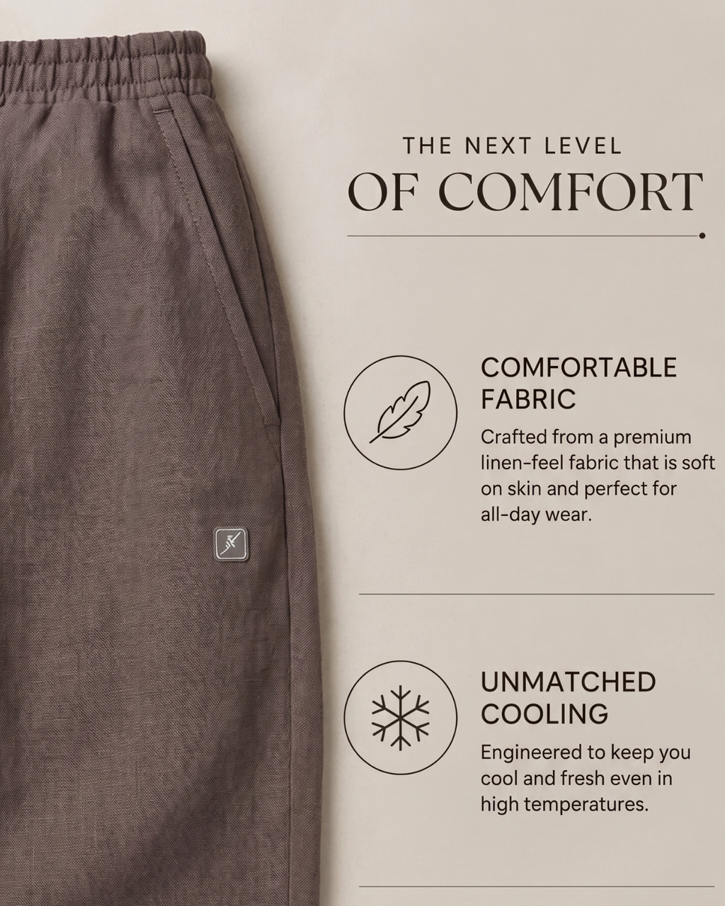Linen Look Straight Fit Pants white