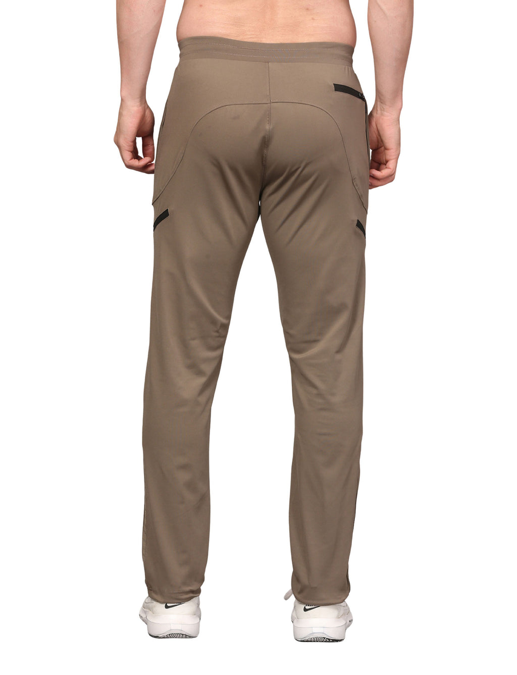 Men's Track Pants Sport Side Zipper for Gen Z with Outdoor Activewear Khaki