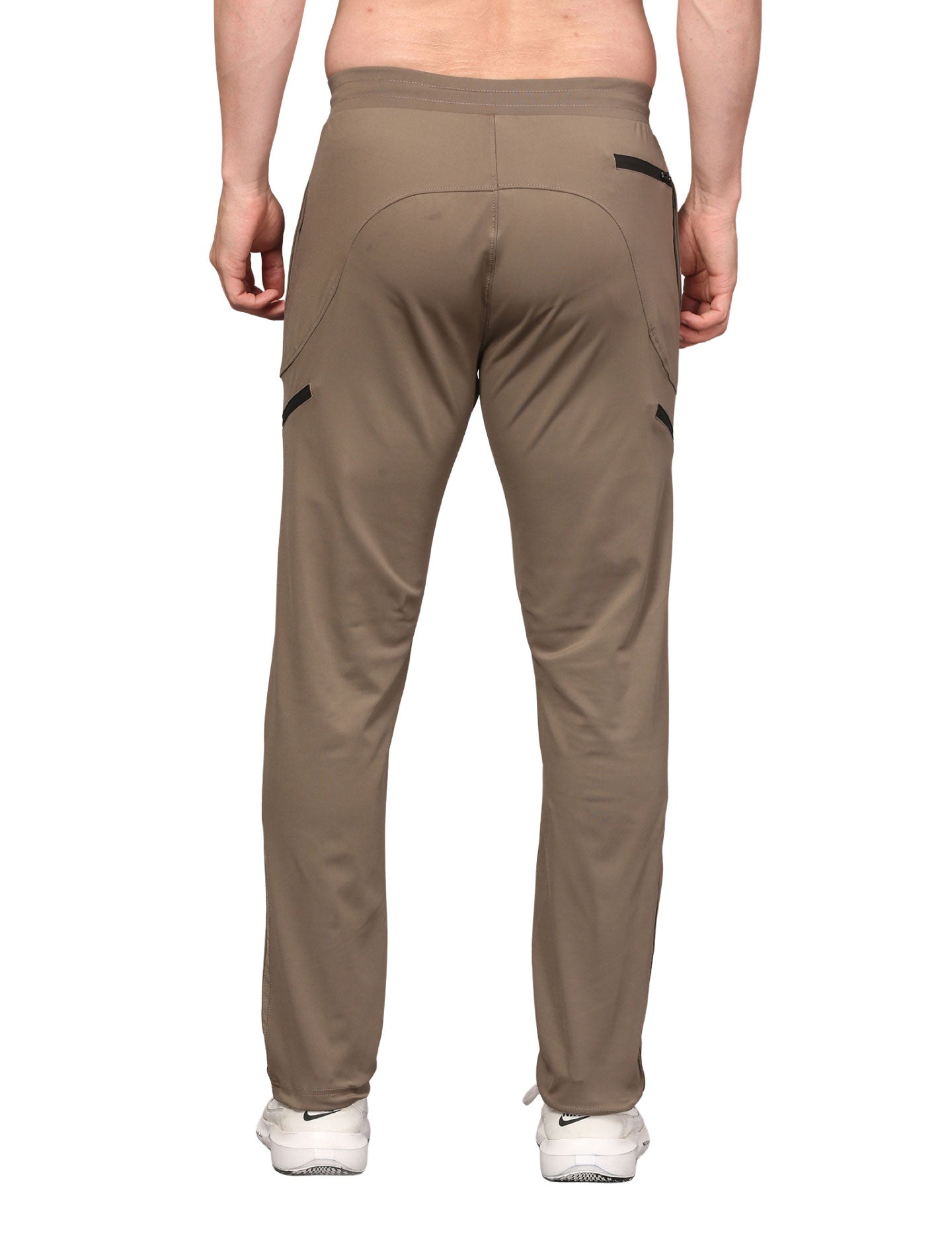 Men's Track Pants Sport Side Zipper for Gen Z with Outdoor Activewear Khaki