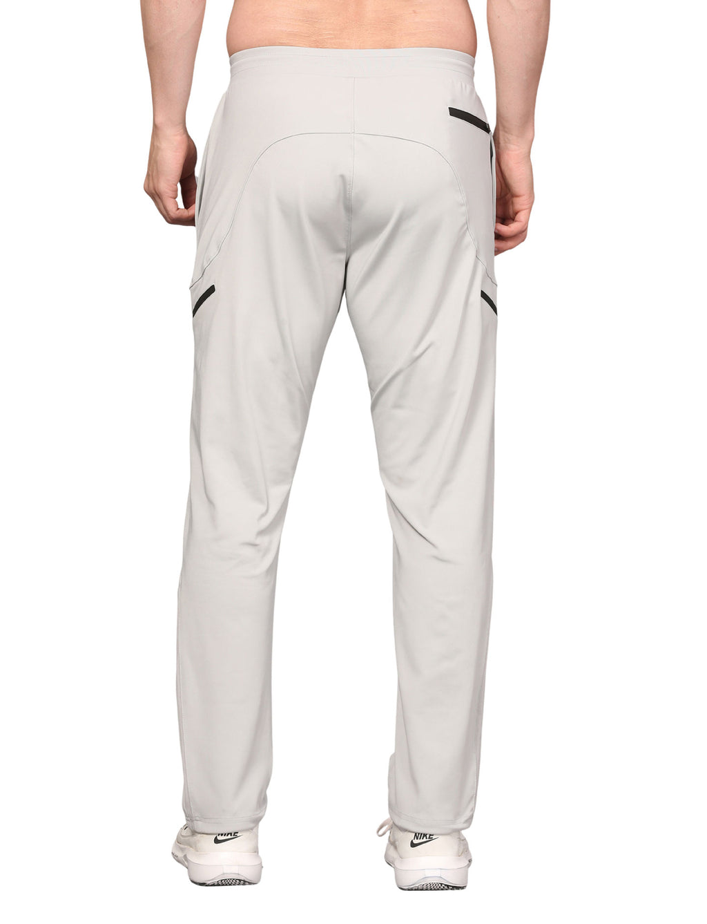Men's Track Pants Sport Side Zipper for Gen Z with Outdoor Activewear Light Grey