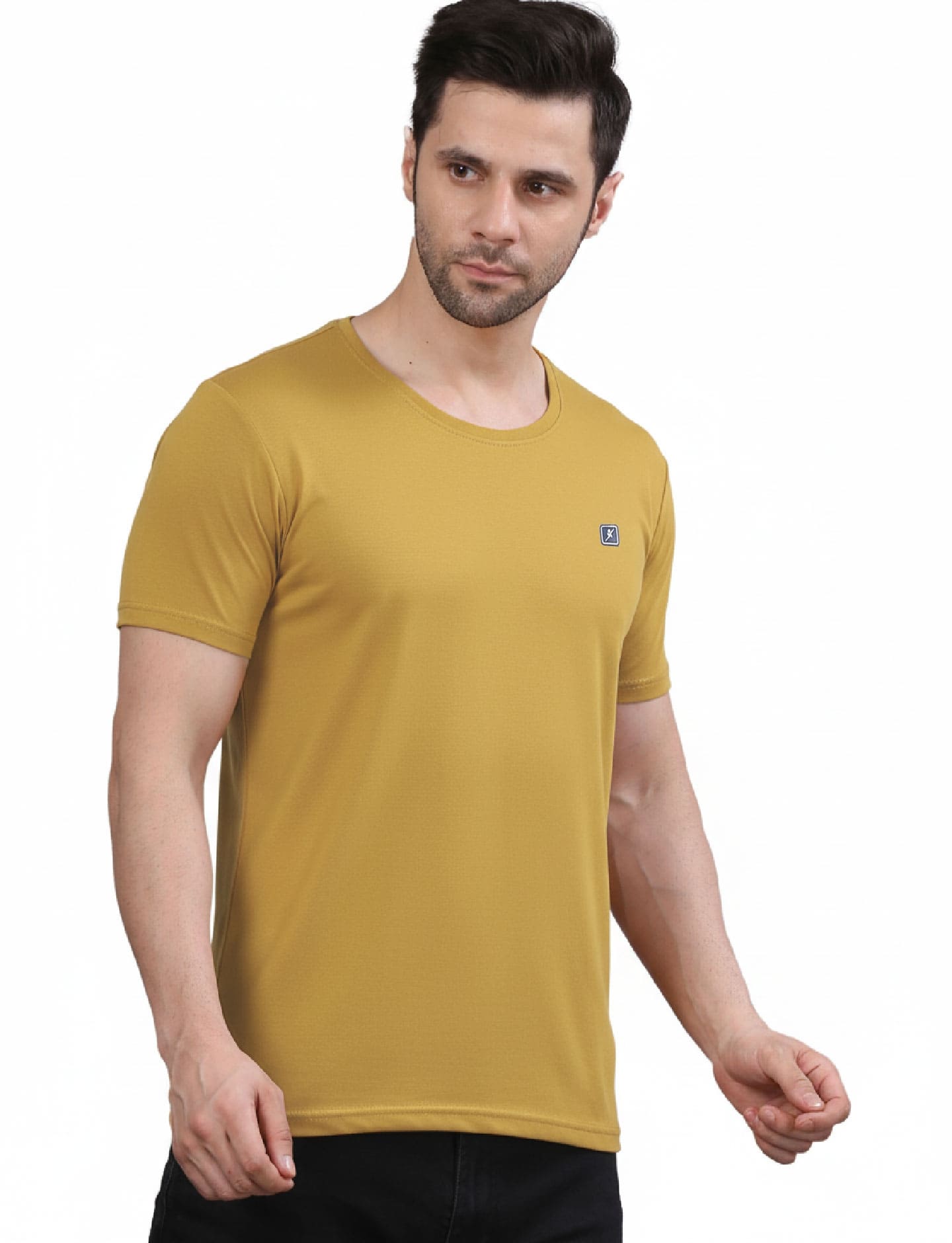 Men's Solid Crew Neck Performance T-Shirt MUSTERD