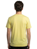 Lemon yellow half sleeves round neck printed T-shirt