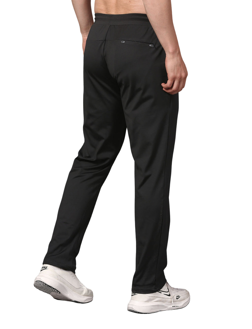 Men's Track Pants Slim Fit Joggers for Gen Z with Zipper Pocket Drawsting Charcoal