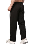 Men's Track Pants Solid Slim Fit Black