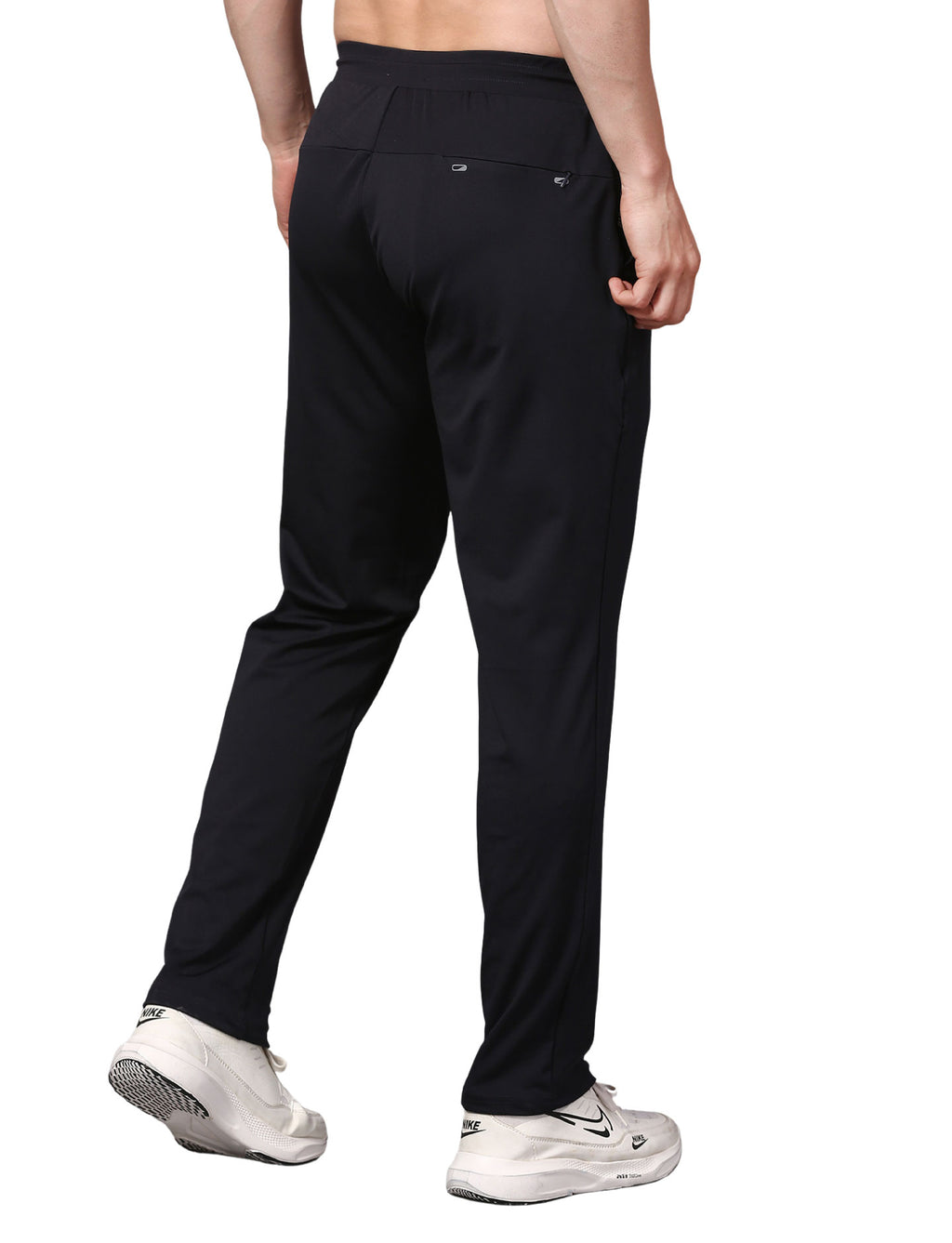 Men's Track Pants Slim Fit Joggers for Gen Z with Zipper Pocket Drawsting Navy