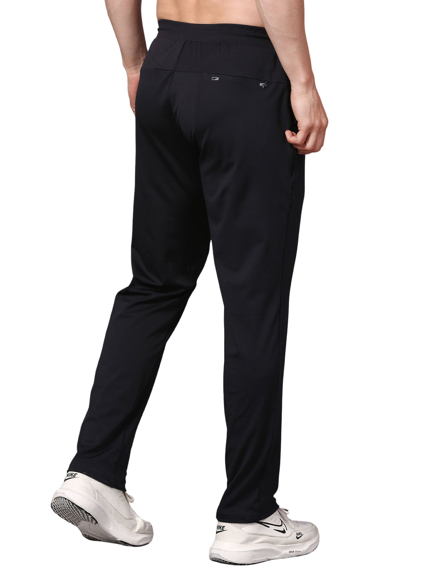 Men's Track Pants Slim Fit Joggers for Gen Z with Zipper Pocket Drawsting Navy