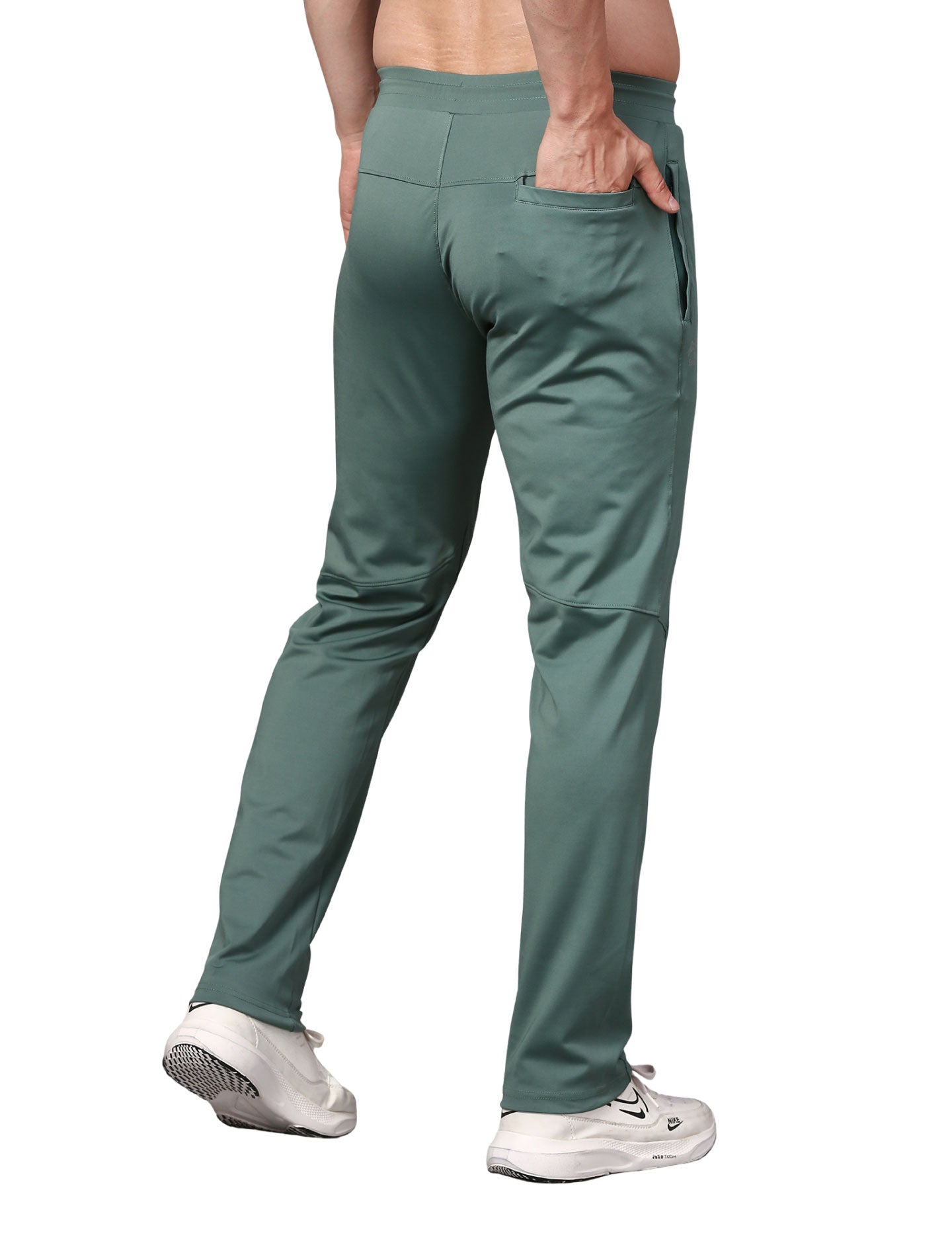 Men's Track Pants Joggers Zipper Gen Z Casual, Sports Gym Activities Sage Green