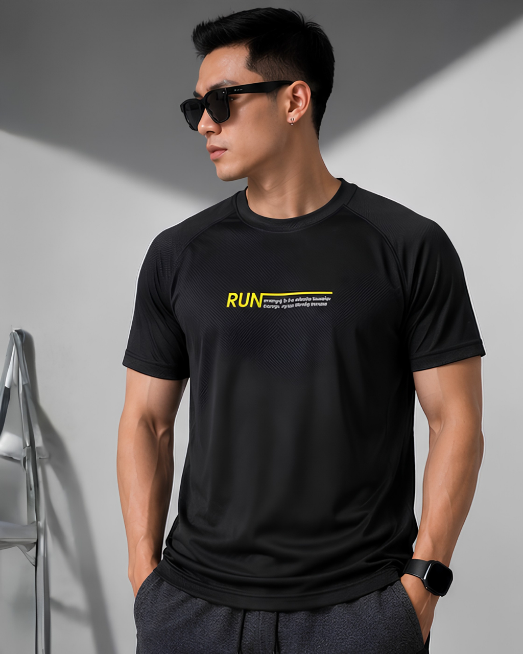 Men's Sports Co-ord Set – RUN Performance | Black & Charcoal