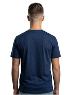 Navy round neck half sleeves printed T-shirt