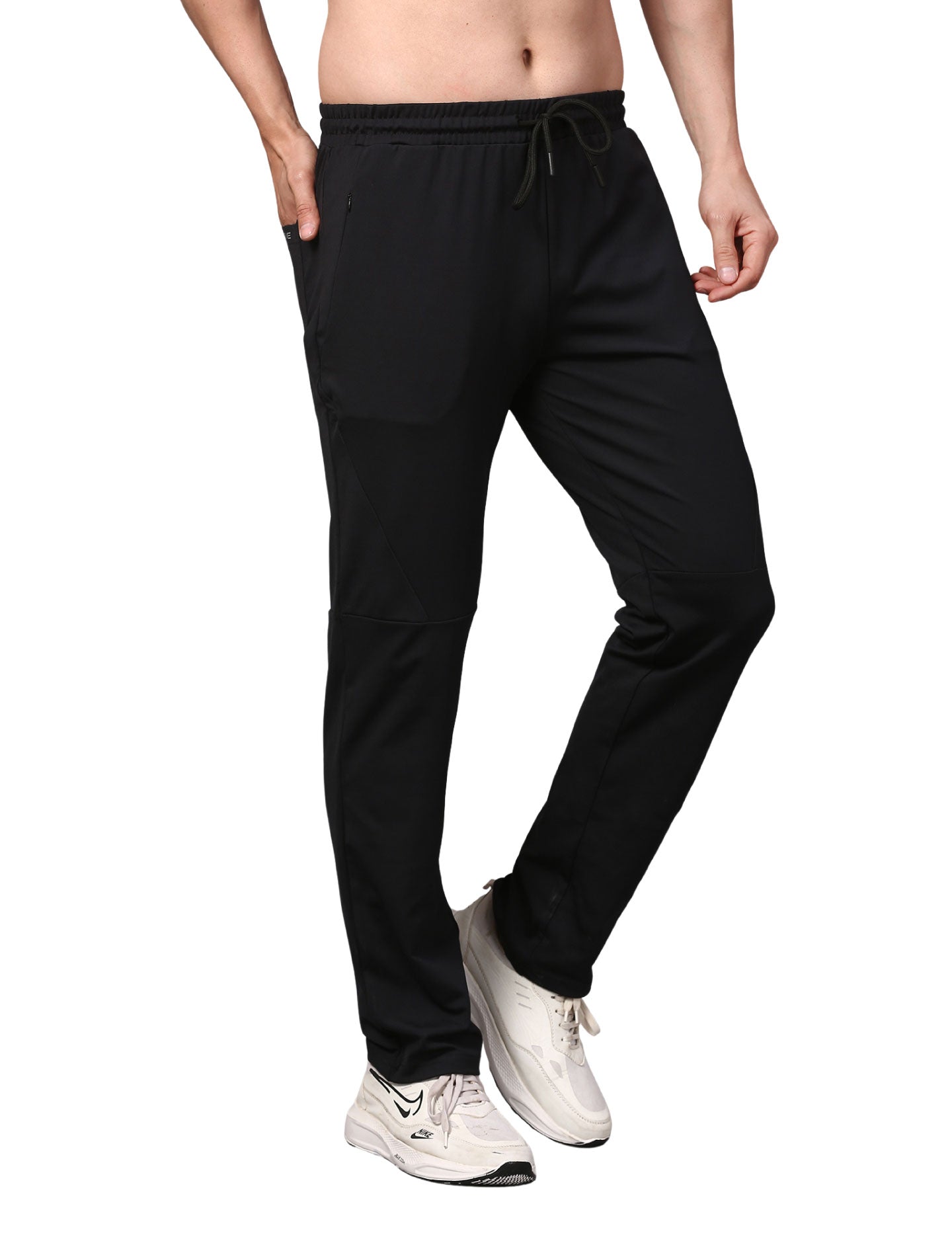 Men's Track Pants Joggers Casual Sports Gym Outdoor Activities Pach Pocket Black