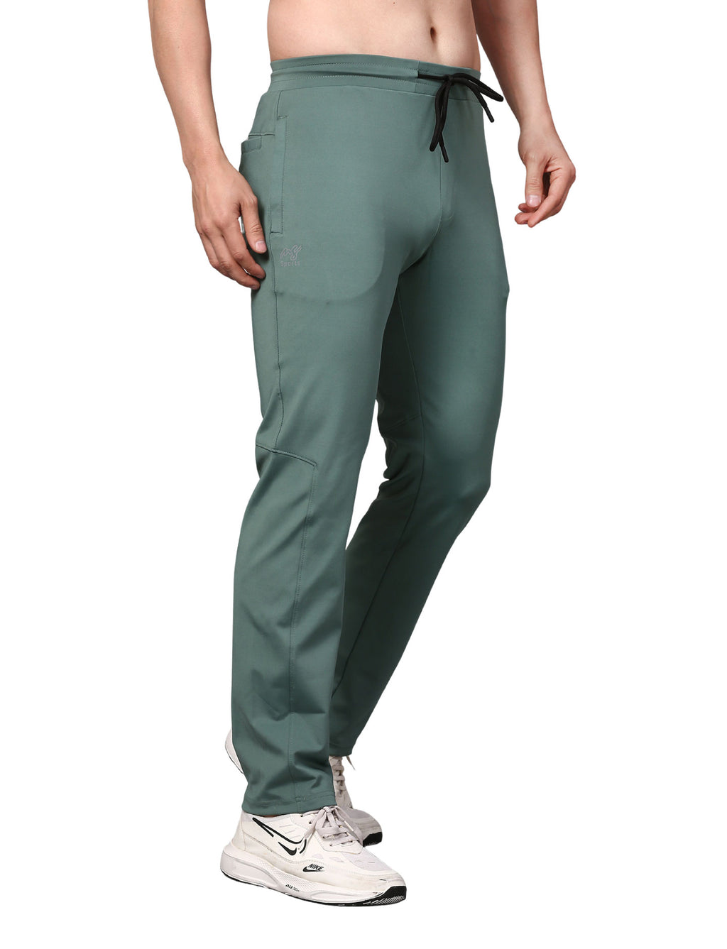 Men's Track Pants Joggers Zipper Gen Z Casual, Sports Gym Activities Sage Green