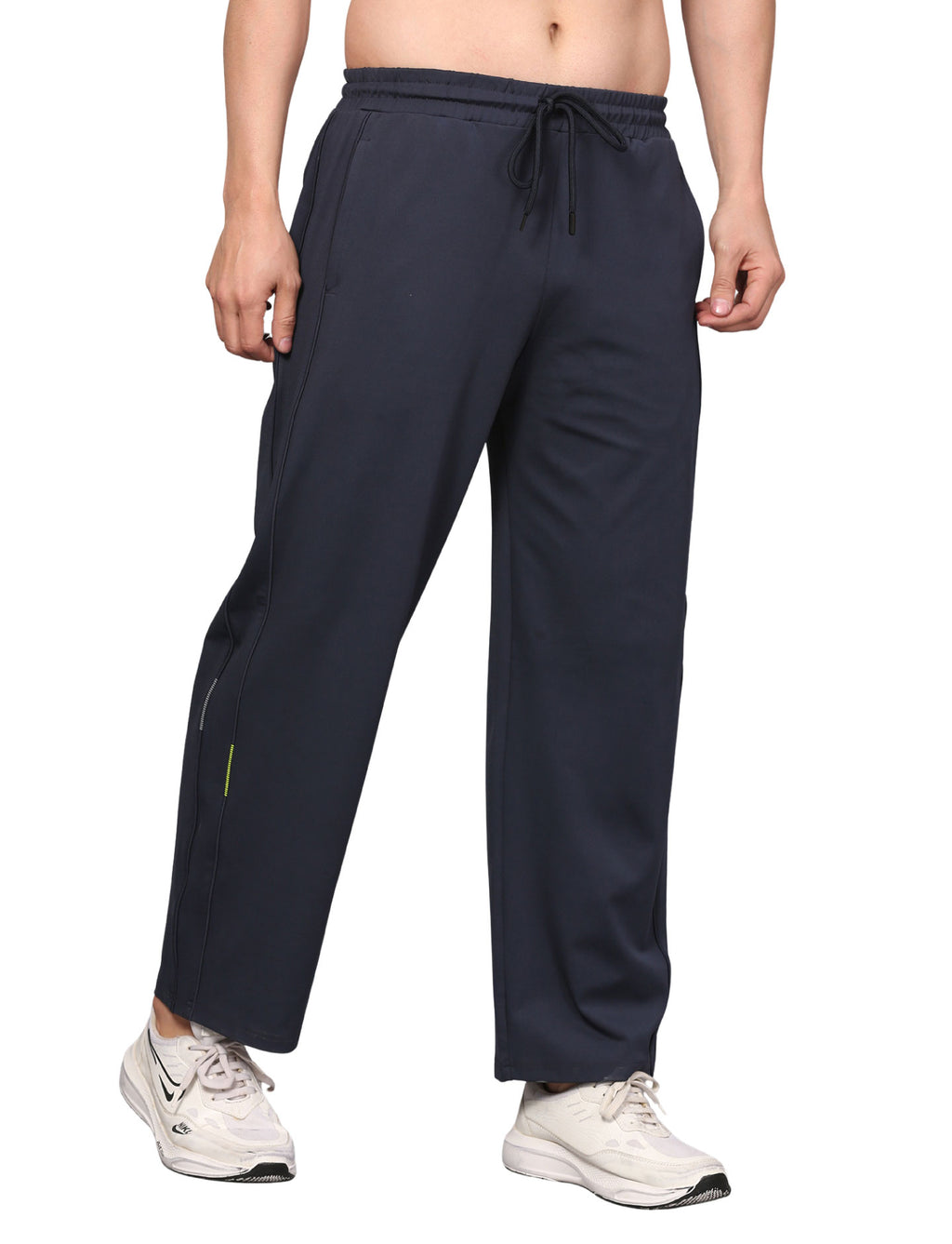 Men's Track Pants Solid Slim Fit Joggers for Man, Boy & Gen Z Drawsting Navy