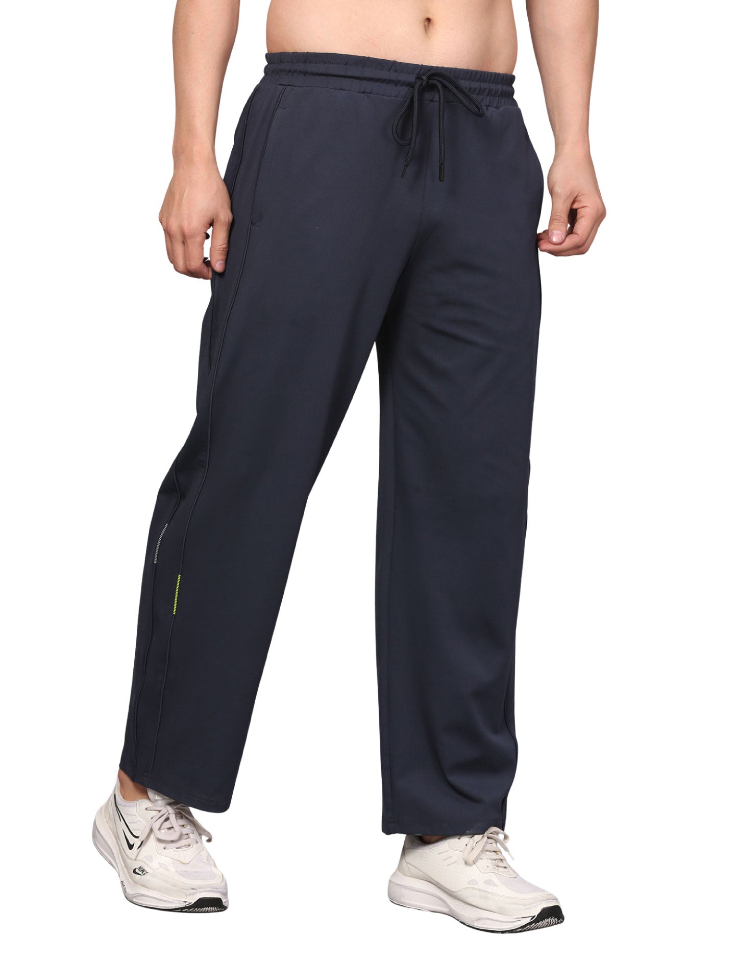 Men's Track Pants Solid Slim Fit Joggers for Man, Boy & Gen Z Drawsting Navy