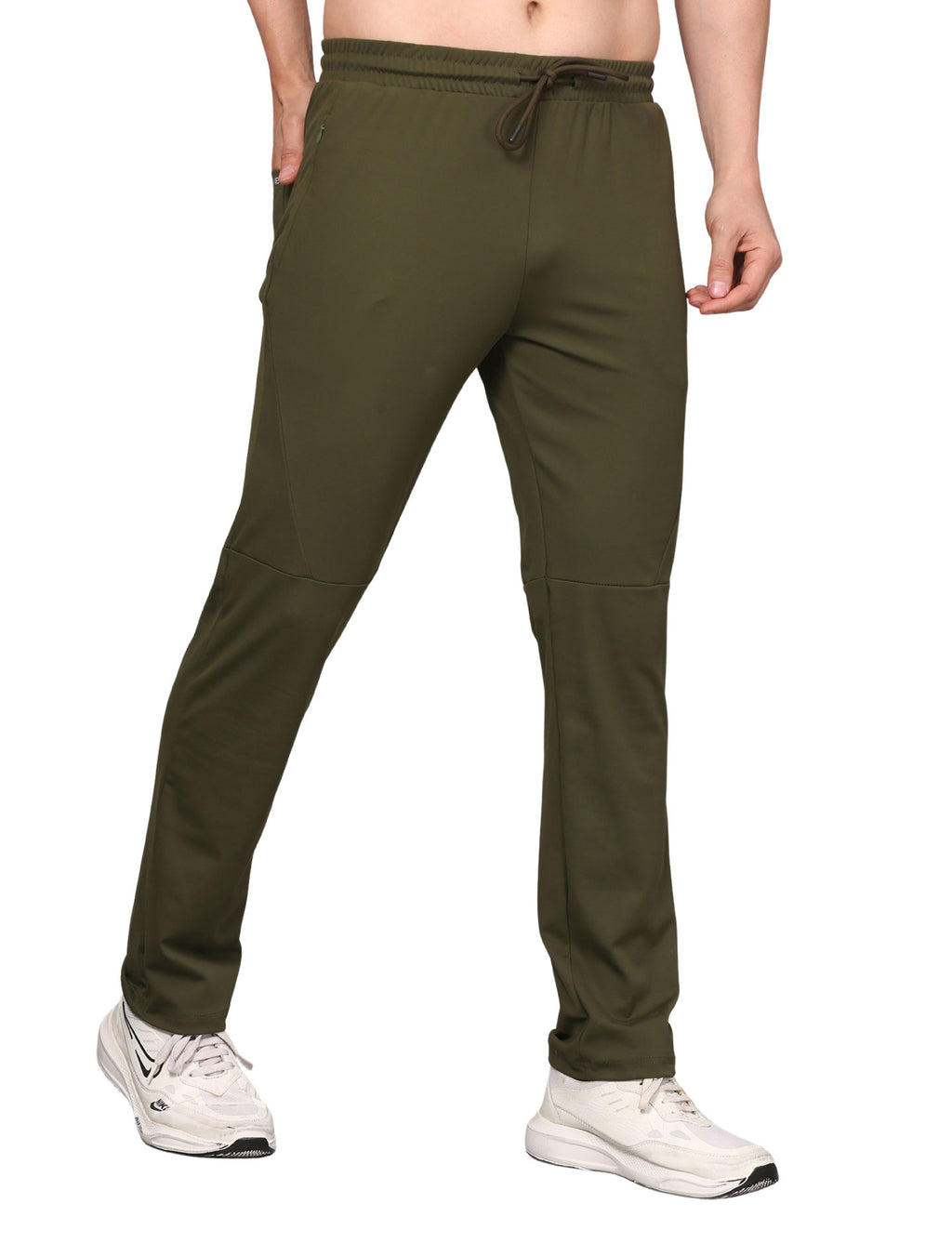 Men's Track Pants Joggers Casual Sports Gym Outdoor Activities Pach Pocket Olive