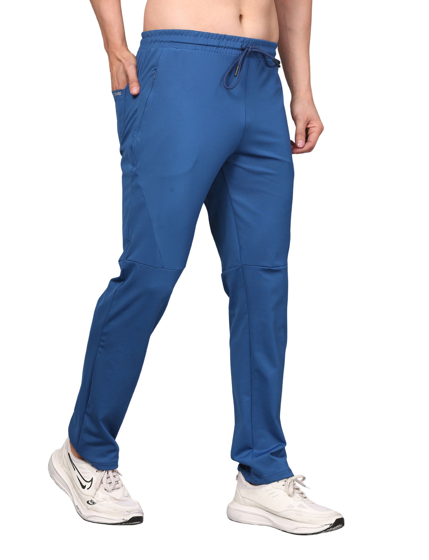 Men's Track Pants Joggers Casual Sports Gym Outdoor Activities Pach Pocket Bright Indigo