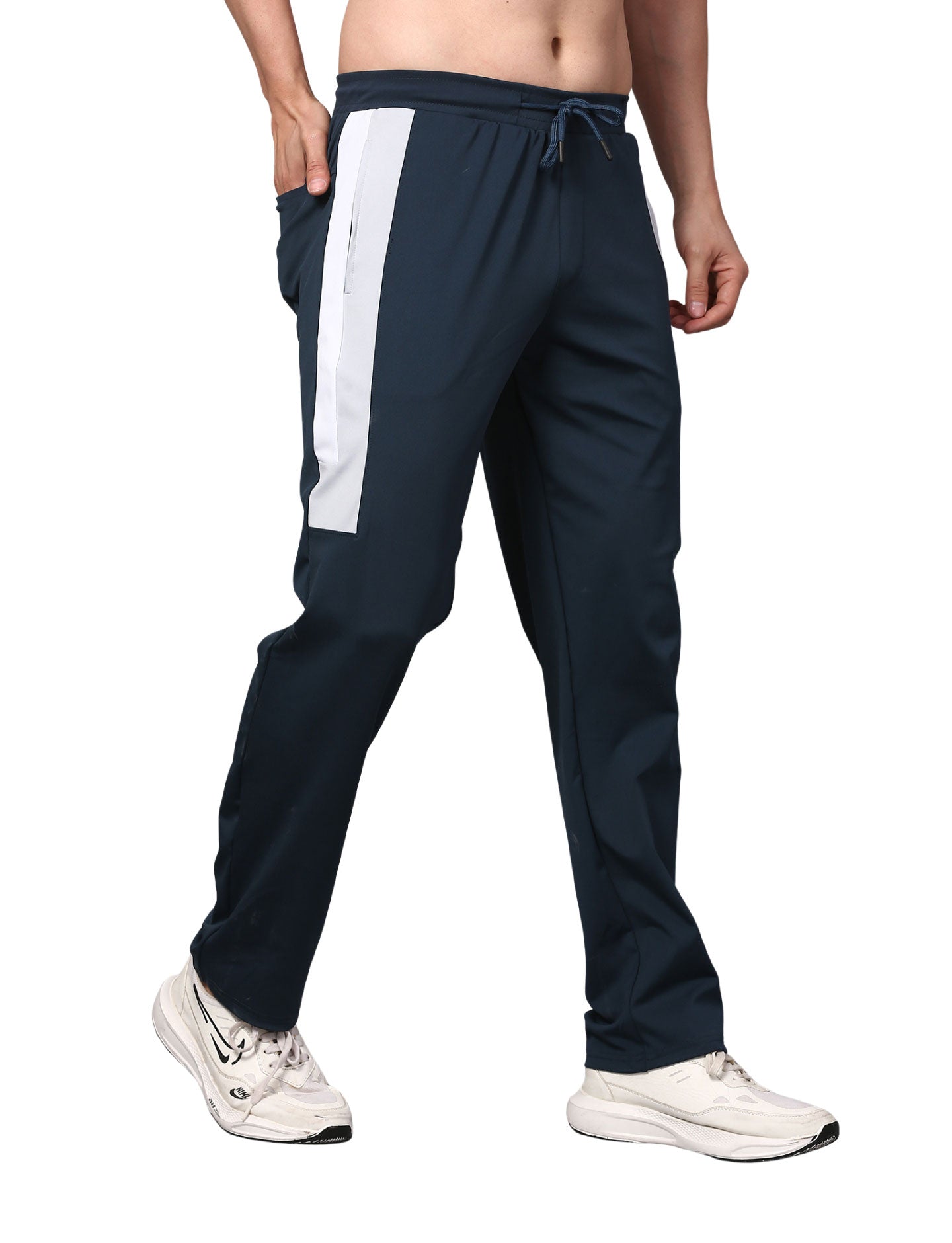 Men's Track Pants Smart Fit Joggers with Side 2 with Back 1 Pockets Active Teal