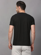 Men’s T-Shirt Round Neck Pullover Sports Performance Tee (Black)